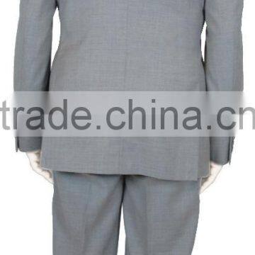 NAAMS MEN'S WOOL 2 BUTTON 2 VENT SLIM FIT SUIT JACKET FLAT FRONT PANT GREY photo-4
