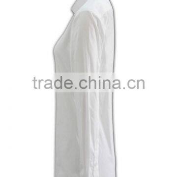 Custom Plus Size Shirt Womens Long Sleeve Shirt Office Workwear White Blank Bloue Shirt photo-3