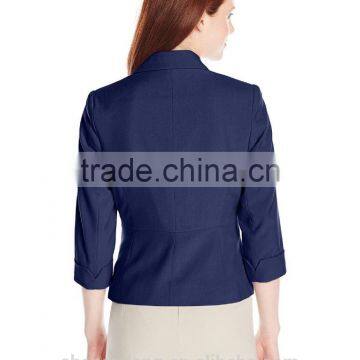Women's Petite One Button Linen Lapel Look Jacket/Blazer photo-2