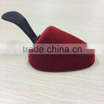 plastic handle red PU material shoe tree