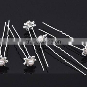 Wholesale 2-7/8" Rhinestone Flower Charm Wedding Hairpins photo-3