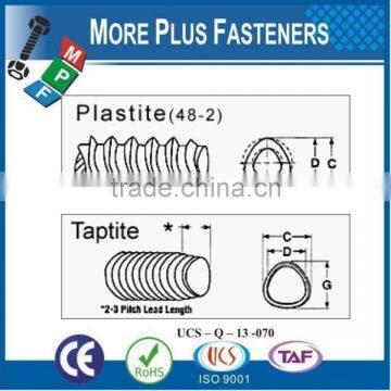 Made in Taiwan DIN 7500 Self Tapping Thread Forming Thread Rolling Screw All Types