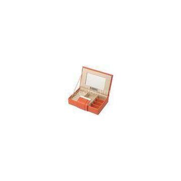 Personilized Orange Morden Design Paper Packaging Jewellery Boxes with Magnet, Mirror