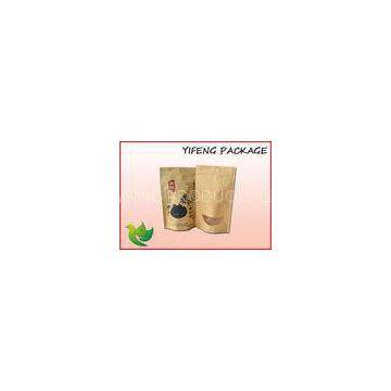 Brown Kraft Paper Bag With Zipper And Window For Food Packaging