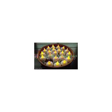 Flickering Red colored PP plastic Floating LED Candles for pool decoration