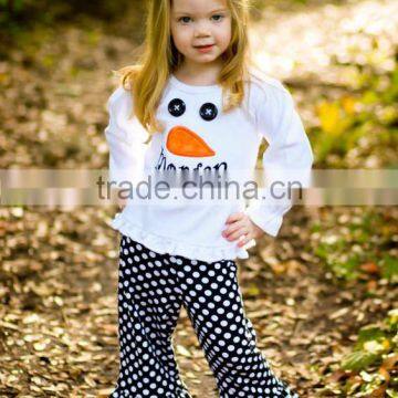 adorable embroidery polka dots girls custom wholesale kids wear