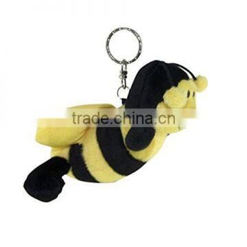 mini stuffed toy keychain plush toy bee keychain