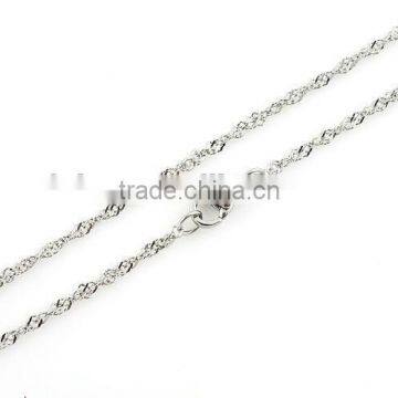 Stainless Steel Singapore Twisted Curb Chain Necklace DIY Waving Chain Jewelry,Unisex photo-3