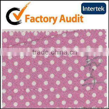 100%cotton middle pink polka dot fabric in stock