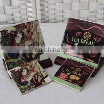 Sublimation Printable Tile Cheap Ceramic Tile Custom Design Glazed Ceramic Coaster photo-4