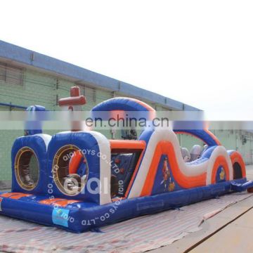 blue obstacle course eqiupment with strike n barrier from QIQI Toys