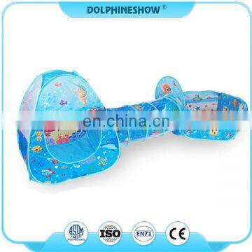 Foldable kids tent with tunnel play ball pit pool house play tent set for children