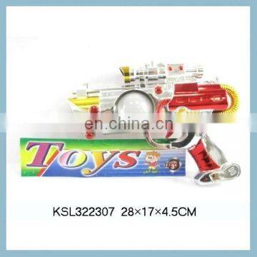 Red & Glod B/O space gun with light up toy gun