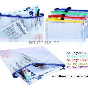 Plastic Mesh File Folder Custom Document Folder Clear Pvc Document Bags With Zipper for Documents and Receipt photo-5