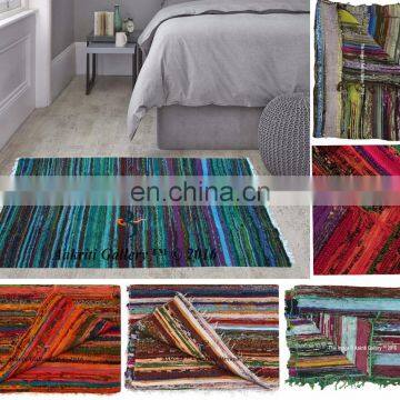 Wholesale Indian Handmade Chindi Rug carpet for living room Soft 100% Cotton Home Decor 5'x3' rugs