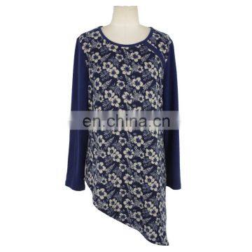 Floral Print Mid-aged Women Loose Fit Dress Guangzhou Clothing