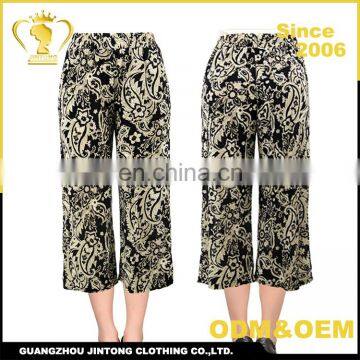 China Factory price women wide legged palazzo pants 2017