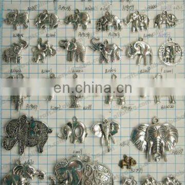 antique tibetan silver elephant charm pendants diy jewelry accessories