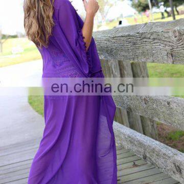 Purple Boho Kimono for Women photo-3