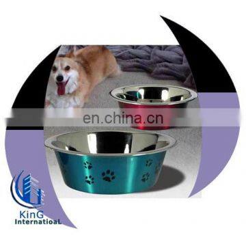 Anti Skid Pet Bowls/stainless steel dog bowl