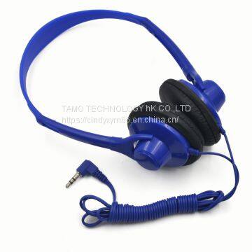3.5mm Noise Cancellation Blue Airline Headset Headphone photo-3