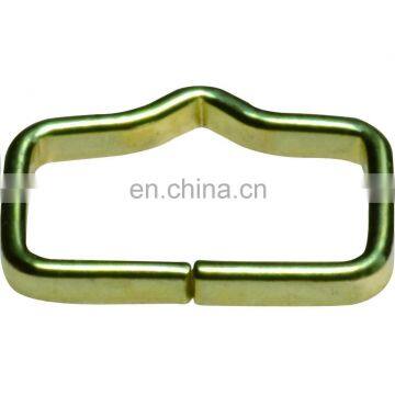 Steel plating buckle hook and loop strap for belt luggage