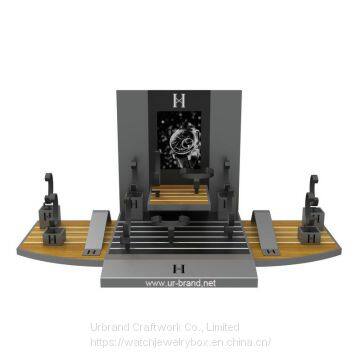 Customized High-end Luxury OEM Wooden Watch and Jewelry Display With Wrist Stand and Ring Slot Wholesale photo-4
