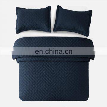 Elegant Winter Custom Lightweight Made Solid Dyed Plain Full Oversized King Size Quilted Bedspread Set For Home photo-2