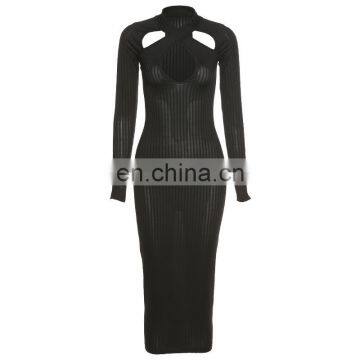 LAITE D2179 New Arrivals Fashion Hollowing Out O-neck Women Casual Dresses Ladies Bodycon Autumn Casual Dresses photo-7