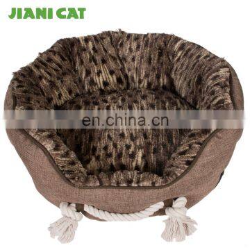 Best Selling pv Plush Fabric Carrying Boat Pet Dog Bed With Handle photo-2