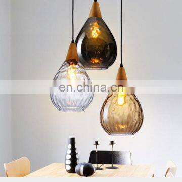 Современный потолочный светильник для столовой с прозрачной шаровой стеклянной лампочкой и деревянным держателем. Технические характеристики photo-2