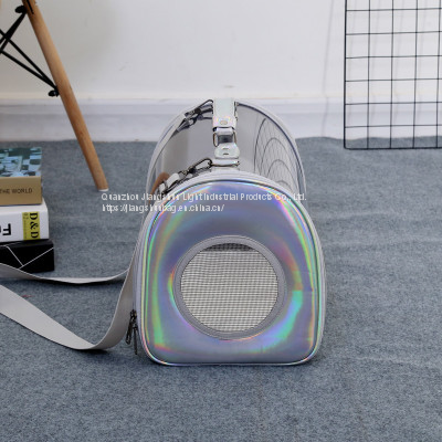 High Fashion Dazzle Colour PU Large Space Customized Comfortable Cat Outing Travel Bag Carrier Sling Tote Handbag photo-5