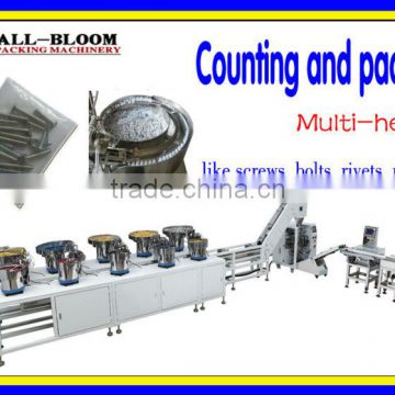 Automatic screws/bolts/rivets/nuts/buttons counting number and packing machine