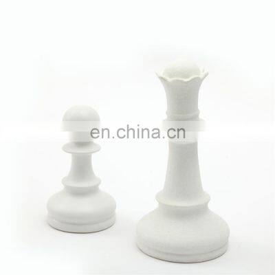 Home Living Room Decor Pieces Queen Soldier Chess Sculpture for Decoration photo-3