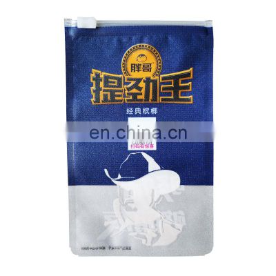 customizable aluminum plastic s food slider zipper packaging bag 4 6inches for areca-nut