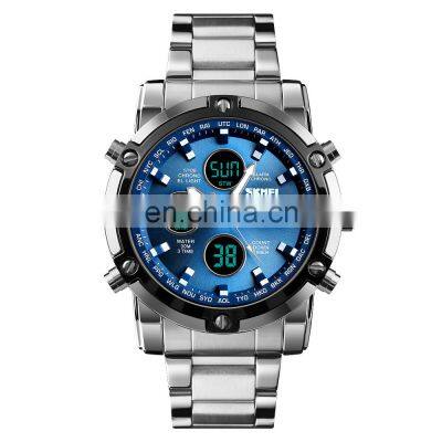 Watch Manufacturer Skmei Brand 1389 Fashion Digital Wrist Watches Men Stainless Steel Watch