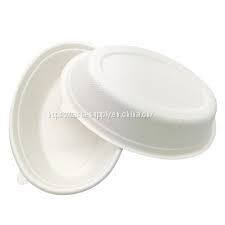 Compostable Bagasse Biodegradable Tableware 12oz Sugarcane Pulp Tray