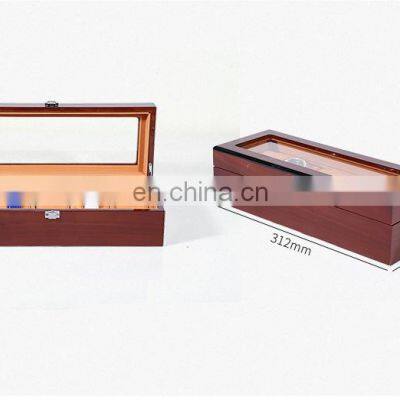5 Slots Fashion Design Wooden Lacquer Watch Packaging Storage Box With Lock photo-5