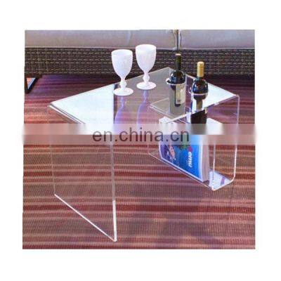 clear Acrylic Coffee Table Acrylic wine Table with bottle holder