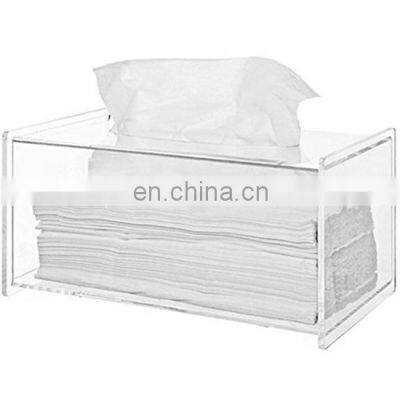 smaller clear acrylic box custom size acrylic facial tissue holder