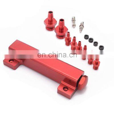AUSO Aluminum Turbo Wastegate Boost Vacuum Intake Manifold 6 Port 1/8 NPT
