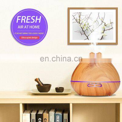 500ML Wholesales Light Wood Grain Commercial Ultrasonic Aroma Diffuser photo-5