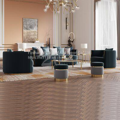 UAE Customized Living Room Home Furniture Velvet Fabric Sofa Set