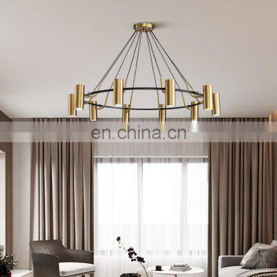 Industrial Design Brass Antique Chandelier For Indoor LED Hanging Lamp Home Living Room Decor Pendant Light