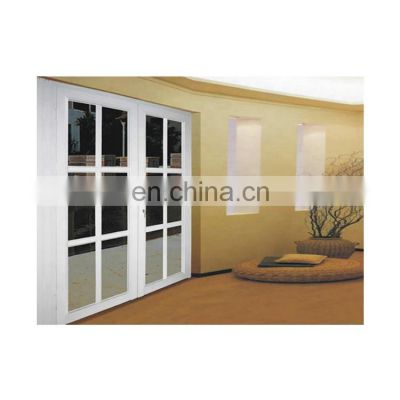 Modern iron grill glass balcony door design aluminum entry doors