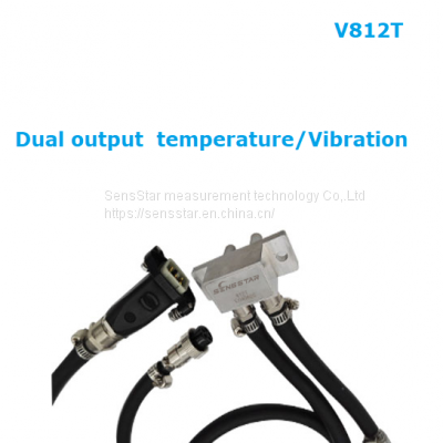 V812T temperature/Vibration dual output accelerometer,vibration sensor