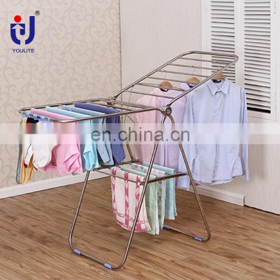 Foldable balcony wing clothes drying rack