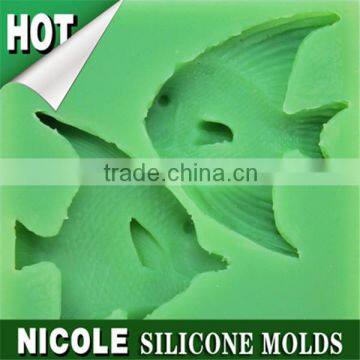 Nicole factory Q0002 handmade fish shape silicone fondant sugarcrafts mold