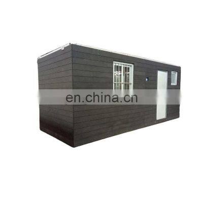 durable prefab 20ft container hoouse with WPC cladding board made in China