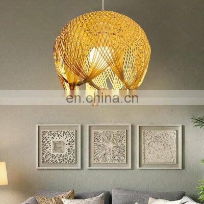 Best Price Lovely Bamboo Lampshade Curved Lines Decorate the Room Wicker Lamp Shades Wedding Light in Bulk Vietnam Supplier photo-3